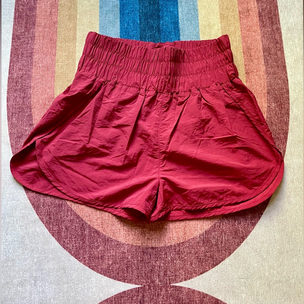 Zenana red athletic shorts